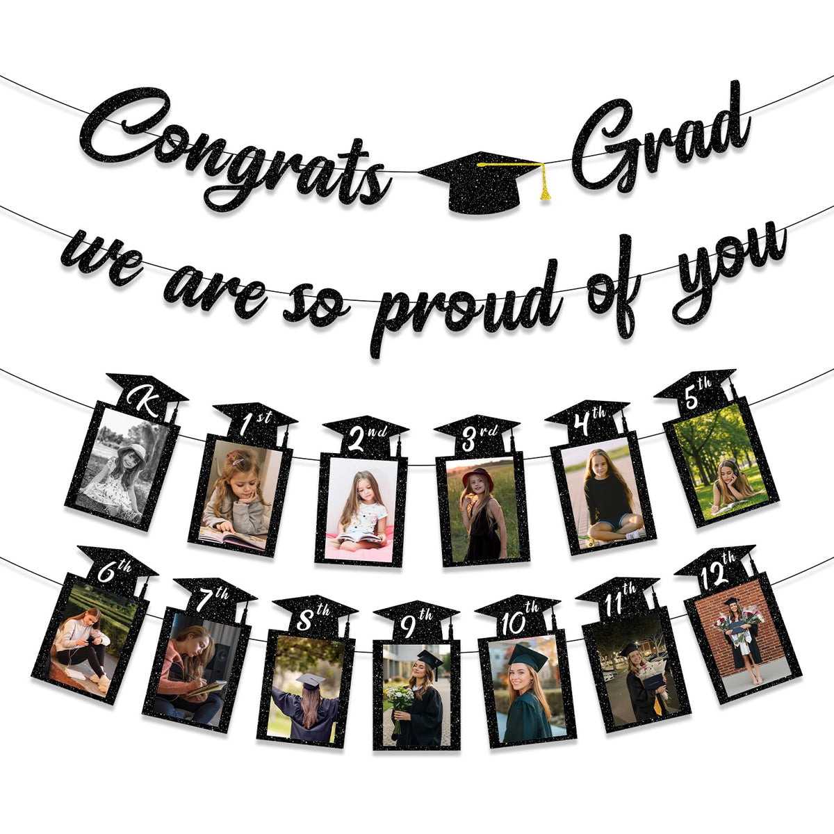 2026 Graduation Photo Banner – Congrats Grad Party Decoration