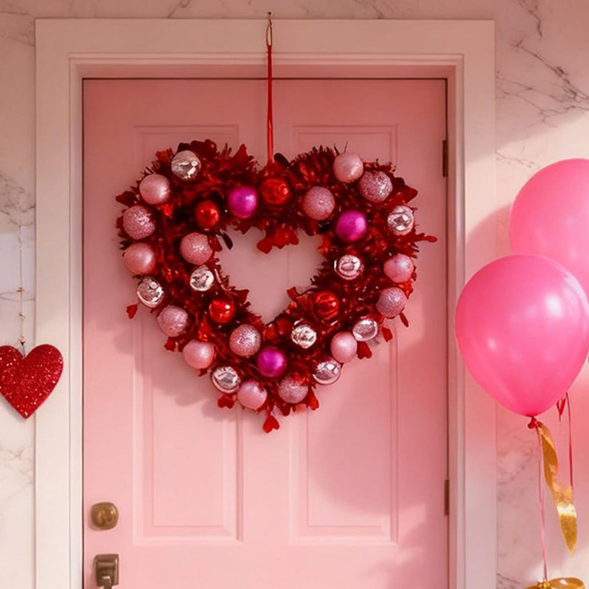 Heart Wreath Shiny Ornament Crafts