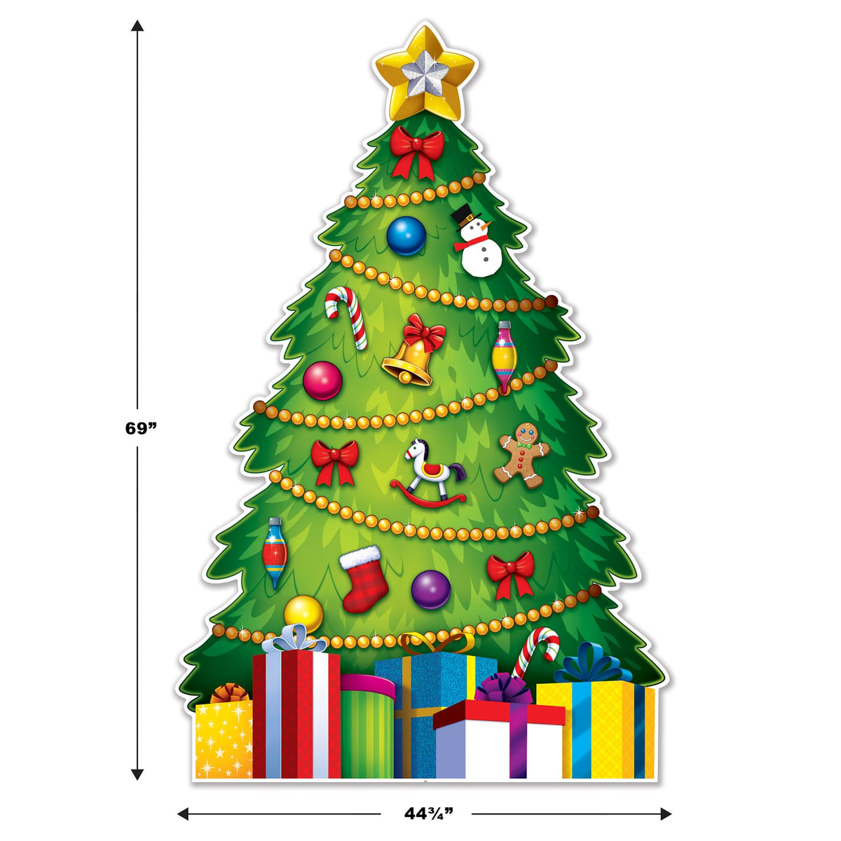Christmas Tree Photo Booth Prop – Cardboard Stand-Up Holiday Party Decor