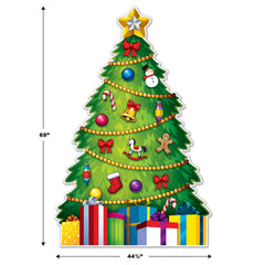 Christmas Tree Photo Booth Prop – Cardboard Stand-Up Holiday Party Decor