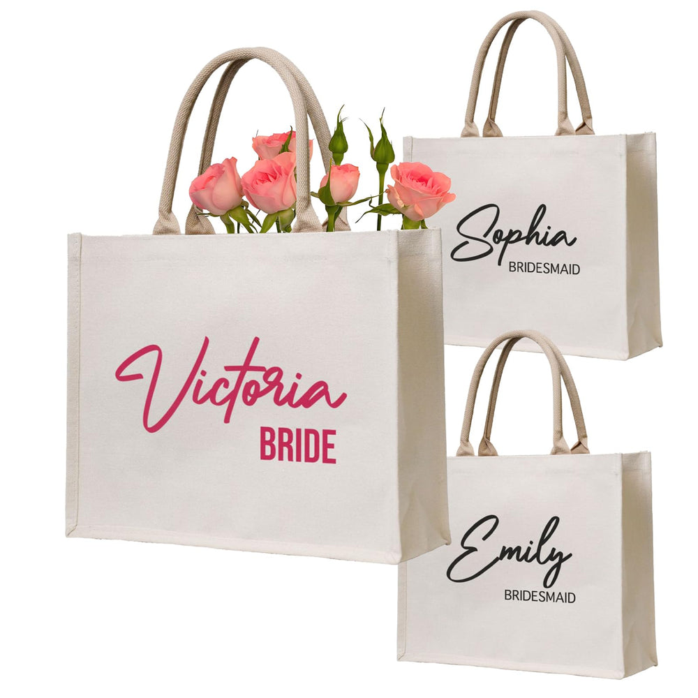 Custom Wedding Tote Bags – Personalized Bags for Bridesmaids & Bride