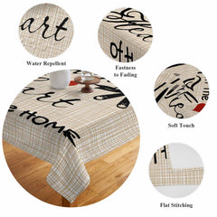 54×54" Waterproof Square Tablecloth – Washable Spill-Proof Cover for Dining & Party Decor