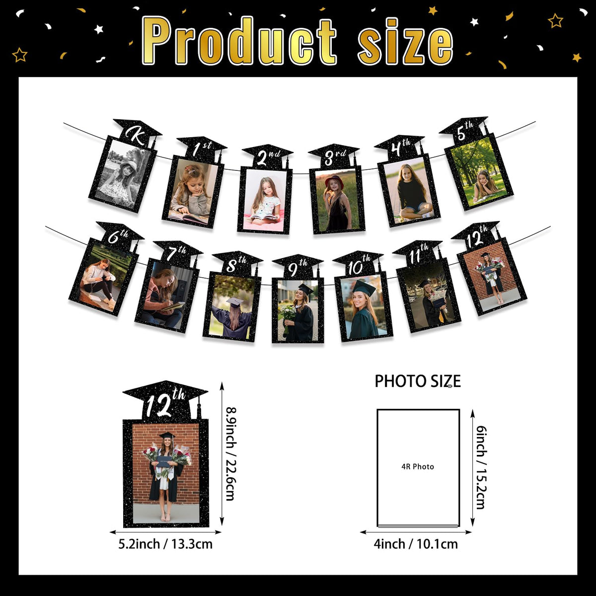 2026 Graduation Photo Banner – Congrats Grad Party Decoration
