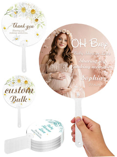 Personalized Baby Shower Hand Fans – Party Favors for Guests