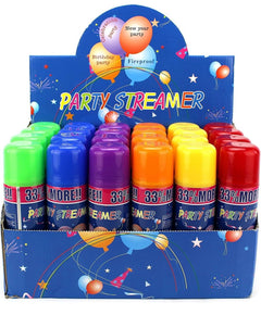 96 Pack Party Streamer Spray String – Celebration Party Supplies for Events