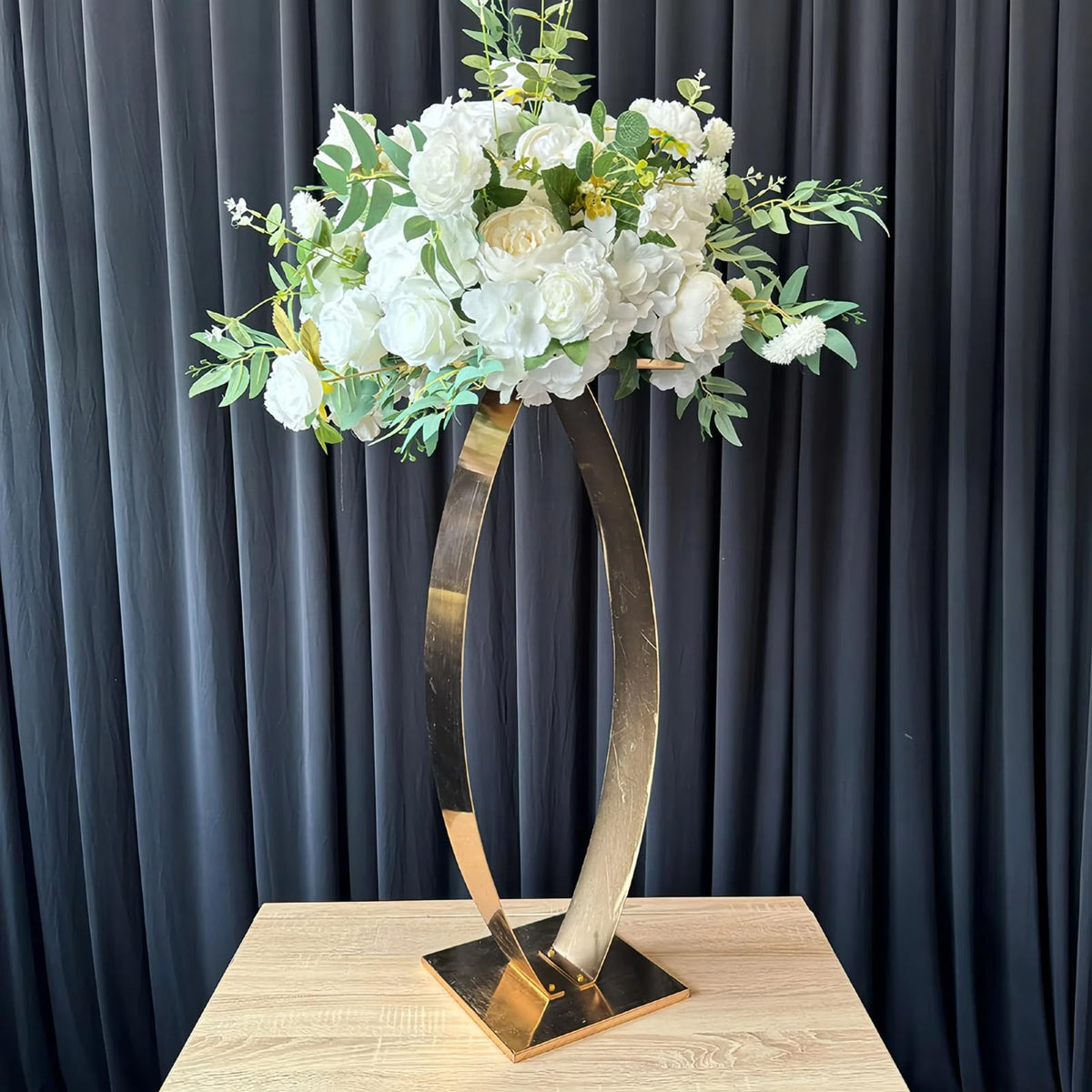 Metal Arched Flower Stand – Wedding Table Centerpiece for Events & Parties