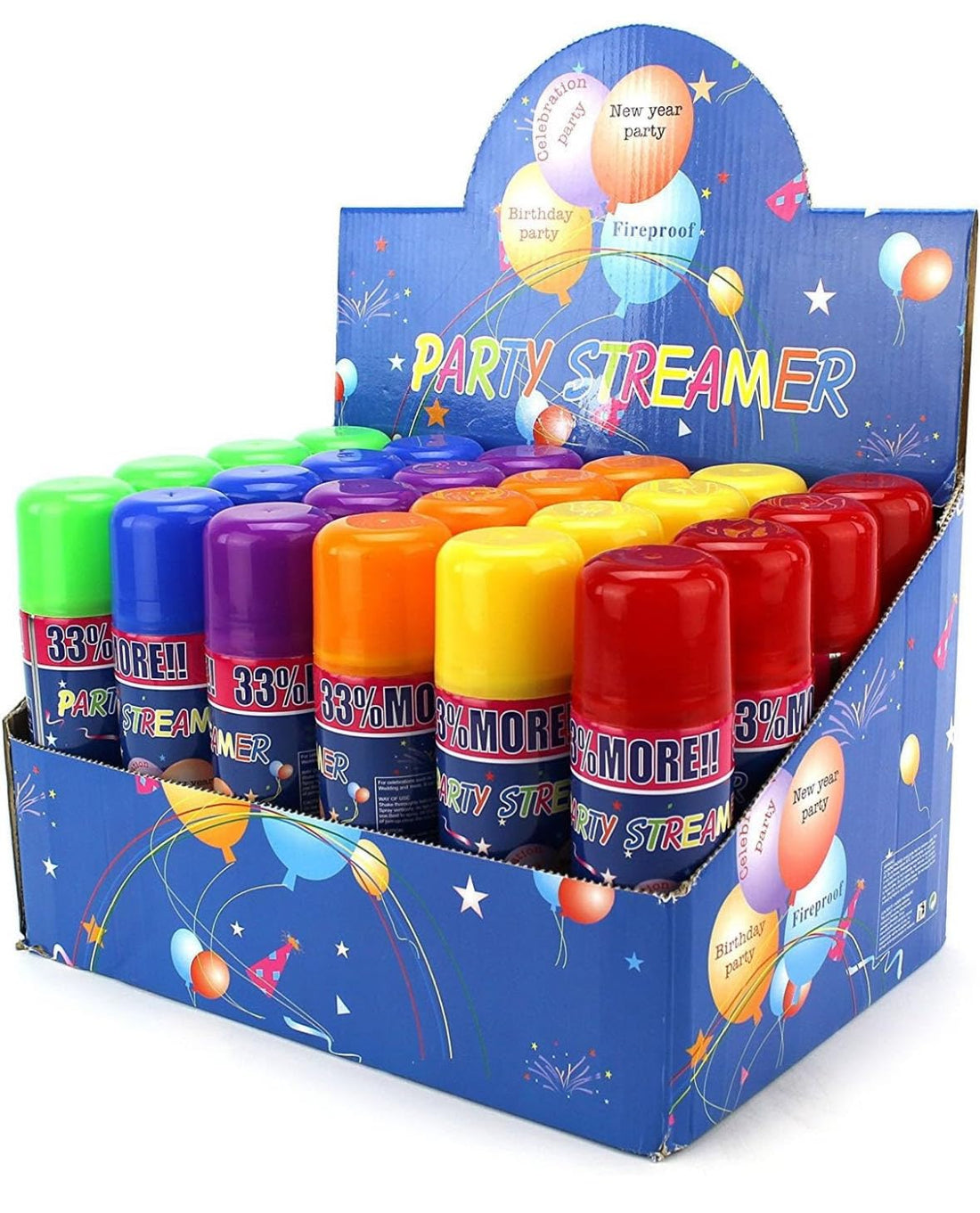 96 Pack Party Streamer Spray String – Celebration Party Supplies for Events