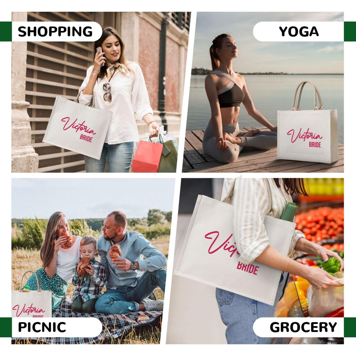 Custom Wedding Tote Bags – Personalized Bags for Bridesmaids & Bride