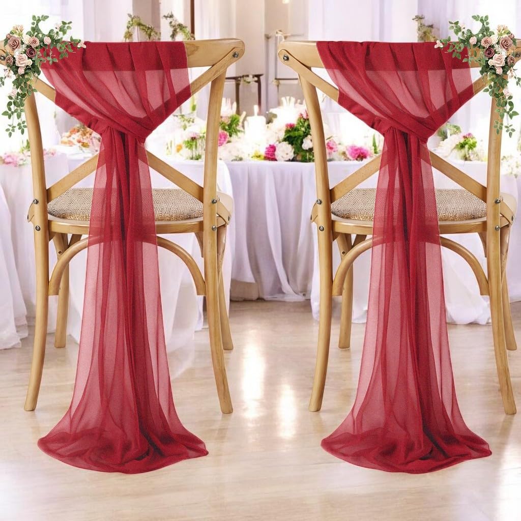 Chiffon Chair Sashes – Wedding & Party Chair Decorations