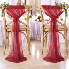 Chiffon Chair Sashes – Wedding & Party Chair Decorations