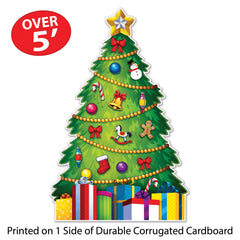 Christmas Tree Photo Booth Prop – Cardboard Stand-Up Holiday Party Decor