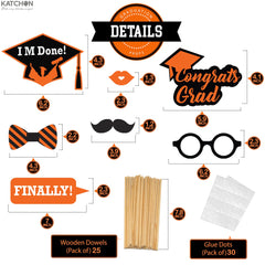 KatchOn Graduation Photo Booth Props, Pack of 21