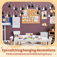 Felt Pom Pom Tassel Garland – Decorative Ball Banner for Birthday & Home Decor