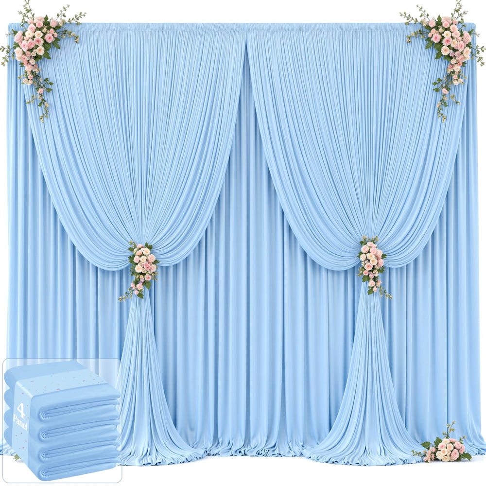Wrinkle-Free Fabric Backdrop Curtains – Drapes for Wedding & Party Decor