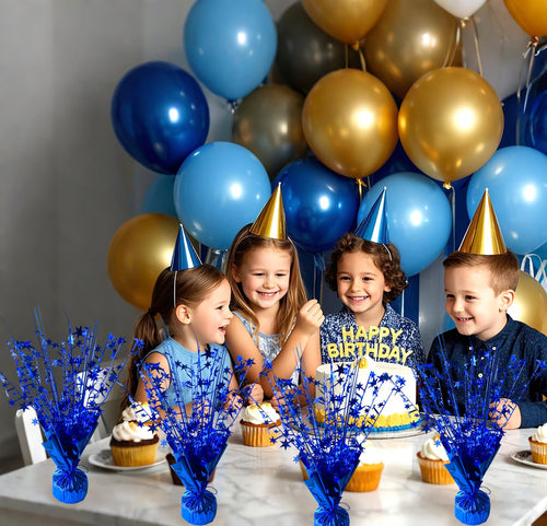 24 Pack Metallic Foil Spray Centerpieces – Star Table Decor for Parties & Events