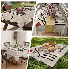 54×54" Waterproof Square Tablecloth – Washable Spill-Proof Cover for Dining & Party Decor