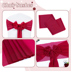 Chiffon Chair Sashes – Wedding & Party Chair Decorations