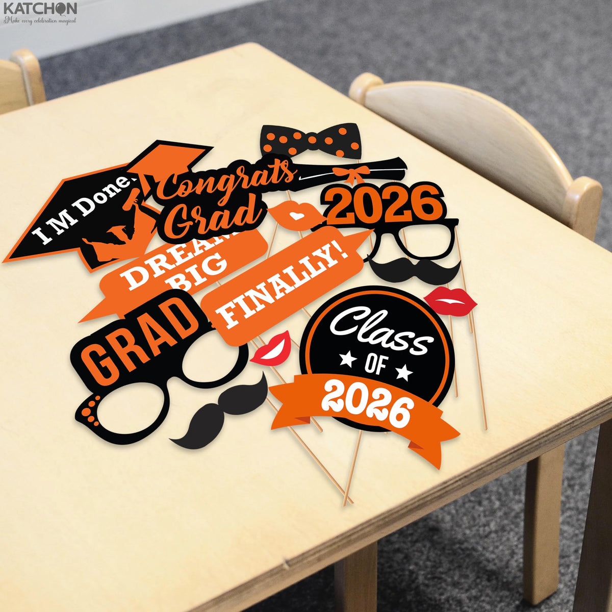 KatchOn Graduation Photo Booth Props, Pack of 21
