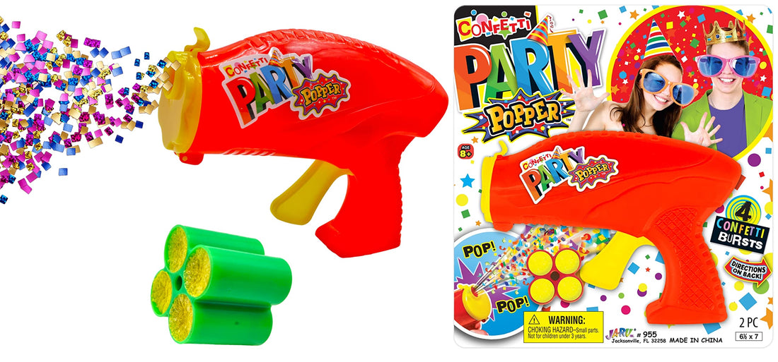 Reusable Confetti Party Poppers – Multicolor Metallic Confetti for Kids’ Parties