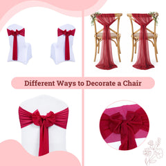 Chiffon Chair Sashes – Wedding & Party Chair Decorations