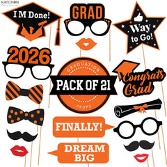 KatchOn Graduation Photo Booth Props, Pack of 21