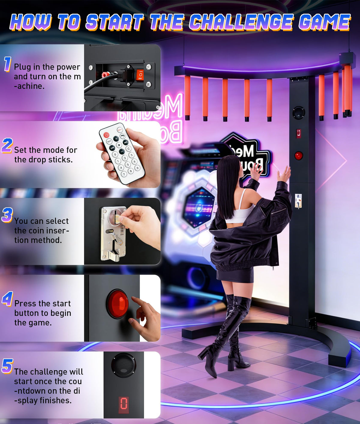 Hand-Eye Coordination Catching Stick Game