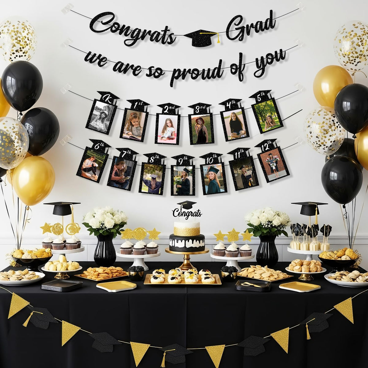 2026 Graduation Photo Banner – Congrats Grad Party Decoration