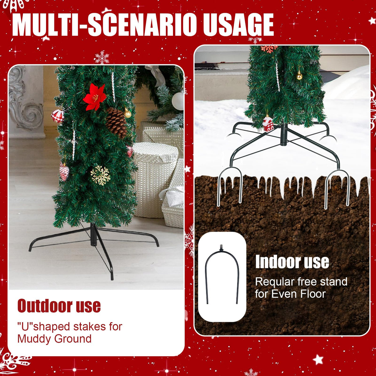 Christmas Artificial Tree Arch – PVC Holiday Archway Decor for Indoor & Outdoor Events