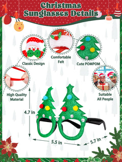 24-Piece Christmas Glasses – Santa Frame Party Favors for Holiday Decor
