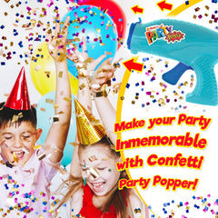 Reusable Confetti Party Poppers – Multicolor Metallic Confetti for Kids’ Parties