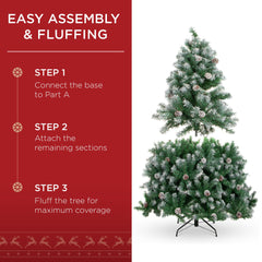 Best Choice Products Pre-Decorated Holiday Christmas Tree
