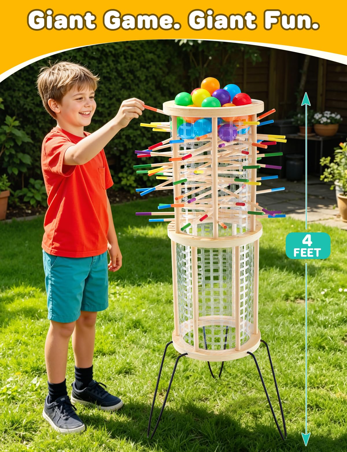 Giant Wooden Tower Game – 4FT Outdoor Game