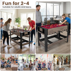 3-in-1 Swivel Game Table – Foosball, Pool & Table Tennis, 49" Indoor Arcade Table