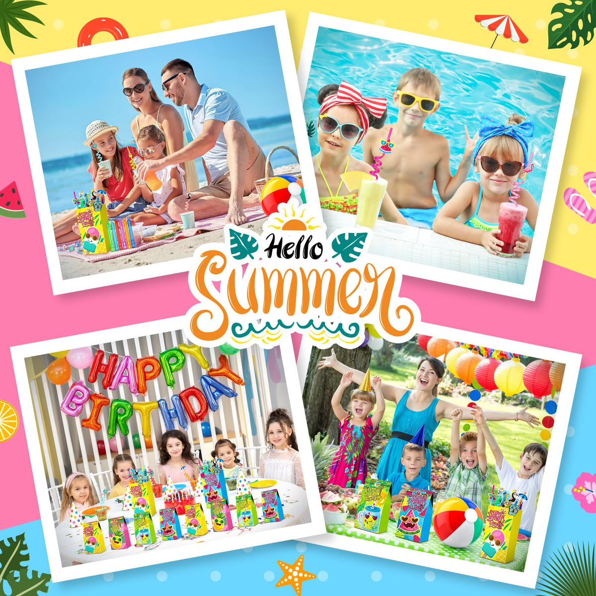 120-Piece Party Game Supplies – Birthday Decorations & Goodie Bags for Kids