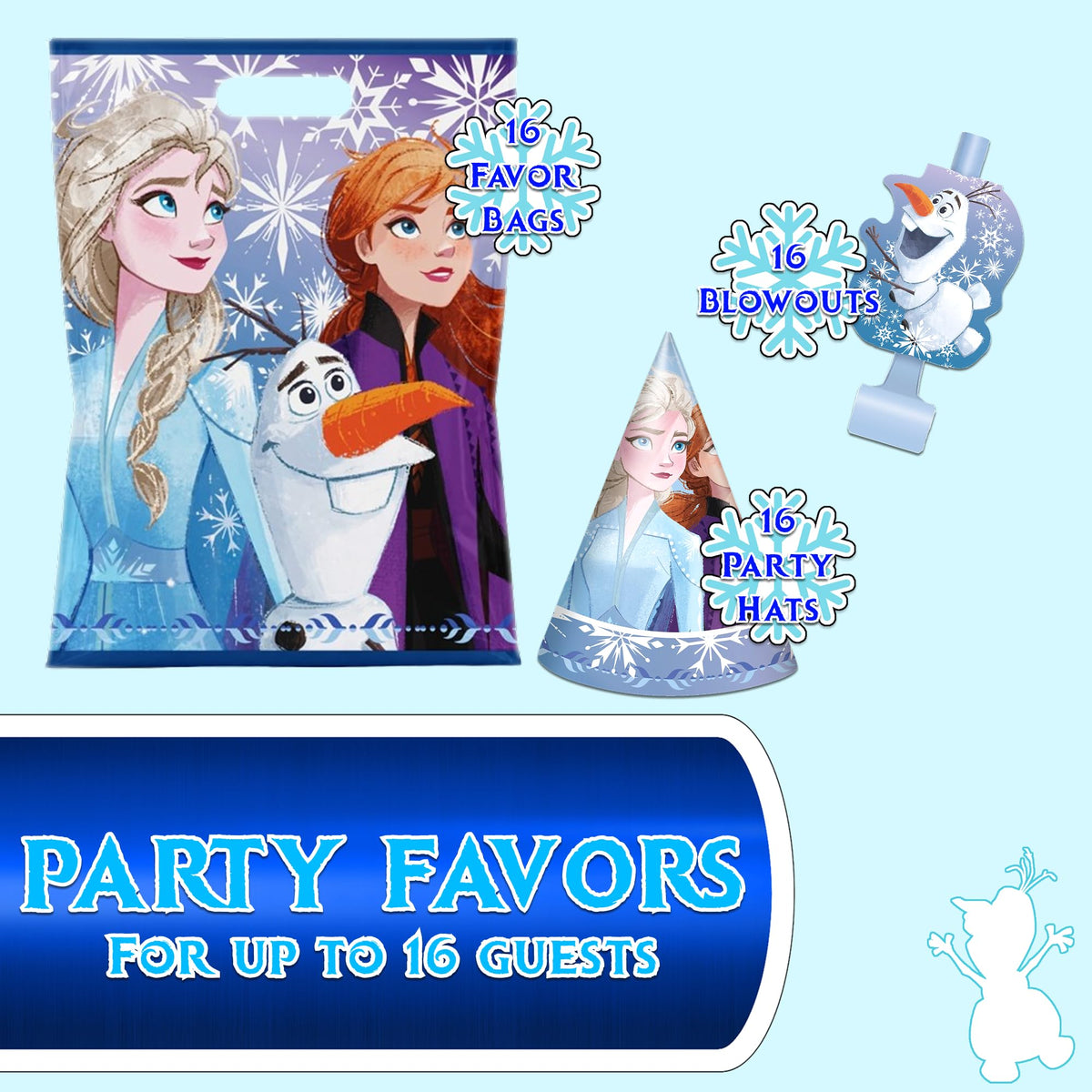 Unique Frozen Birthday Kit - Serves 16