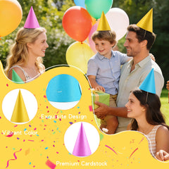 Pre-Assembled Party Hats – Party Accessories for Adults & Kids