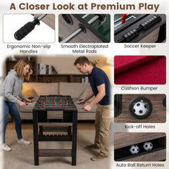 3-in-1 Swivel Game Table – Foosball, Pool & Table Tennis, 49" Indoor Arcade Table
