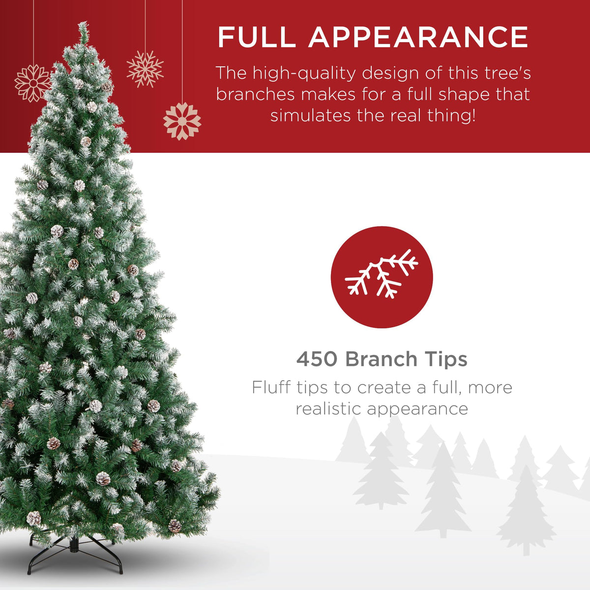 Best Choice Products Pre-Decorated Holiday Christmas Tree