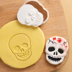 Halloween Cookie Cutters with Plunger Stamper – Baking & Fondant Decorating Tools