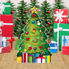 Christmas Tree Photo Booth Prop – Cardboard Stand-Up Holiday Party Decor