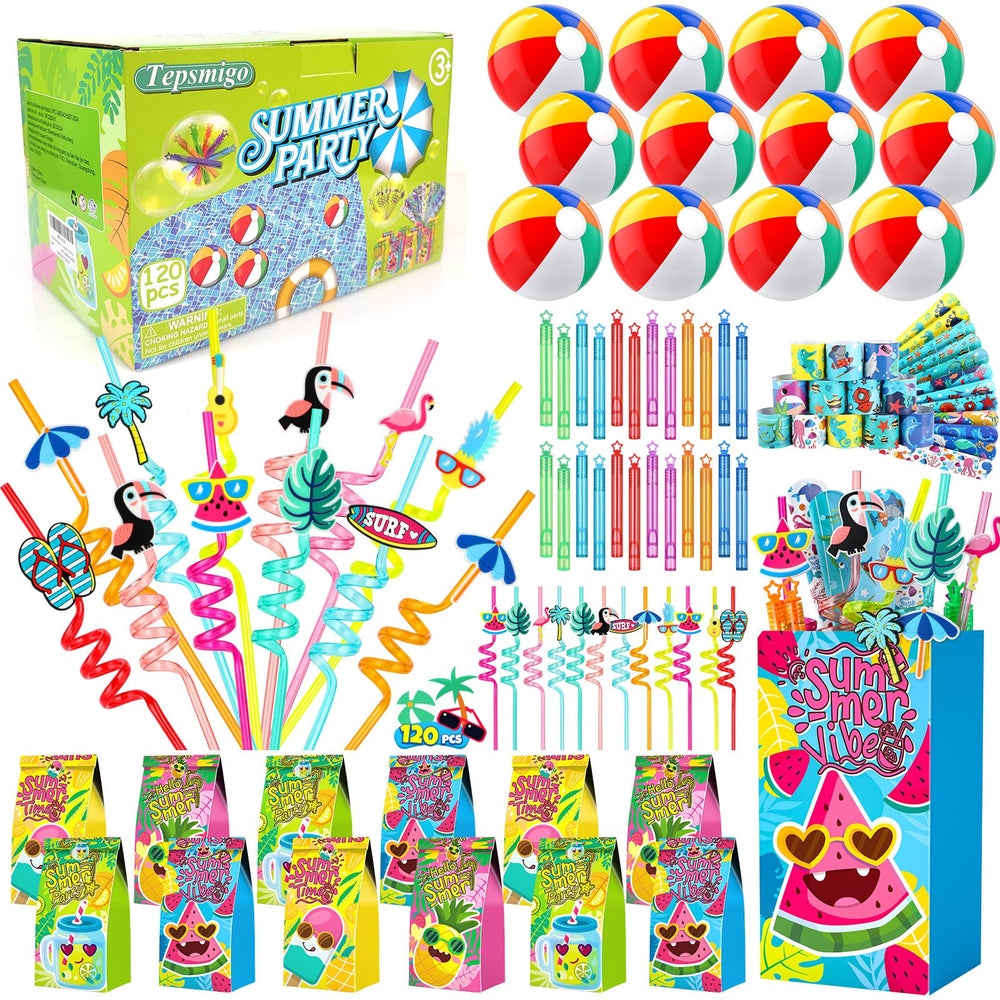 120-Piece Party Game Supplies – Birthday Decorations & Goodie Bags for Kids